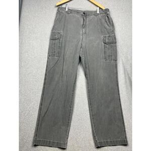 L.L Beans Cargo Straight Leg Denim Jeans Mens 40 X 34 Gray Outdoor Causal